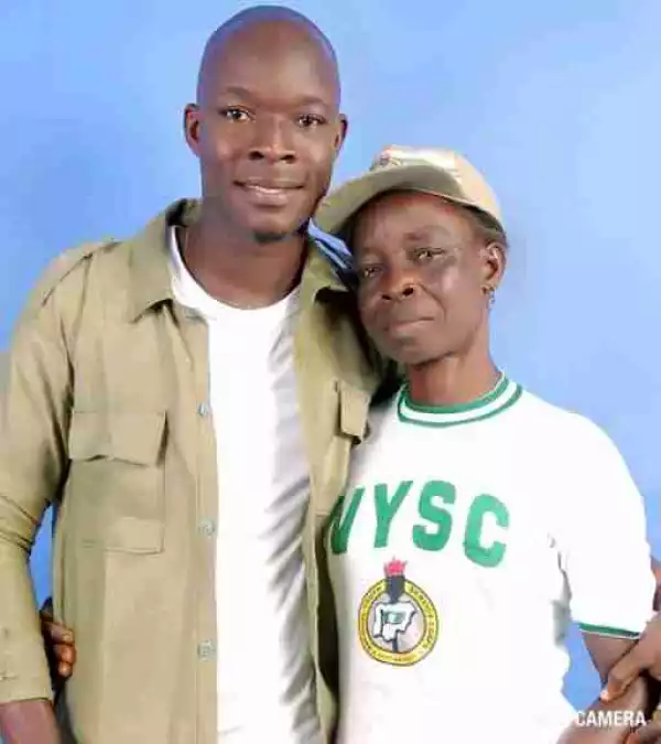 Corper Appreciates His Mother In A Unique Way As He Passes Out (Photos) 